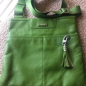 Tumi Leather Crossbody Messenger